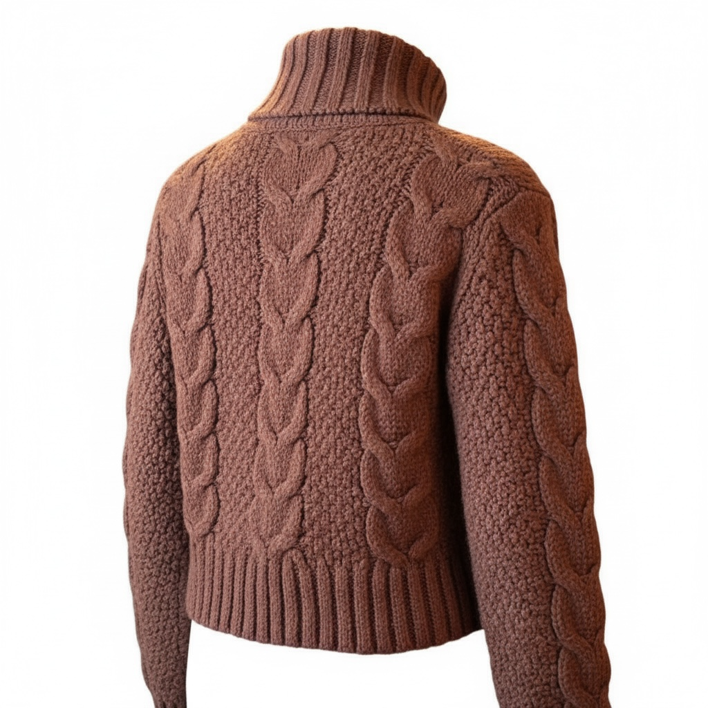 Brown Cable Knit Sweater