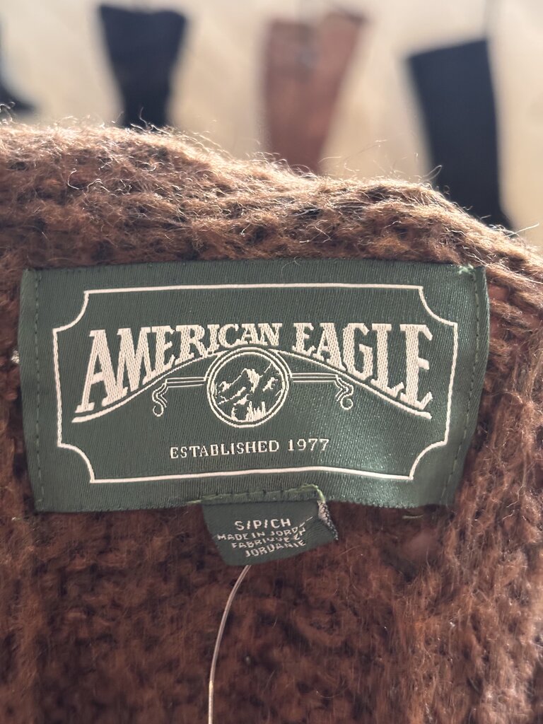 Brown Cable Knit Sweater