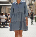 Denim Button-Up Dress