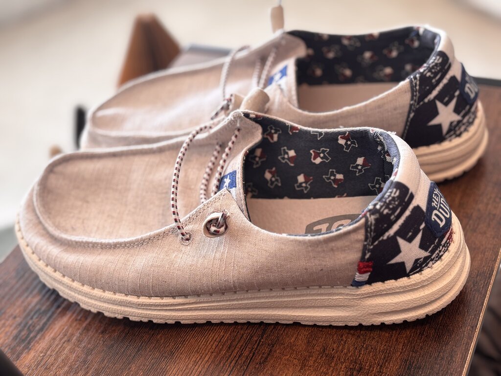 Hey Dude Shoes American Flag detail