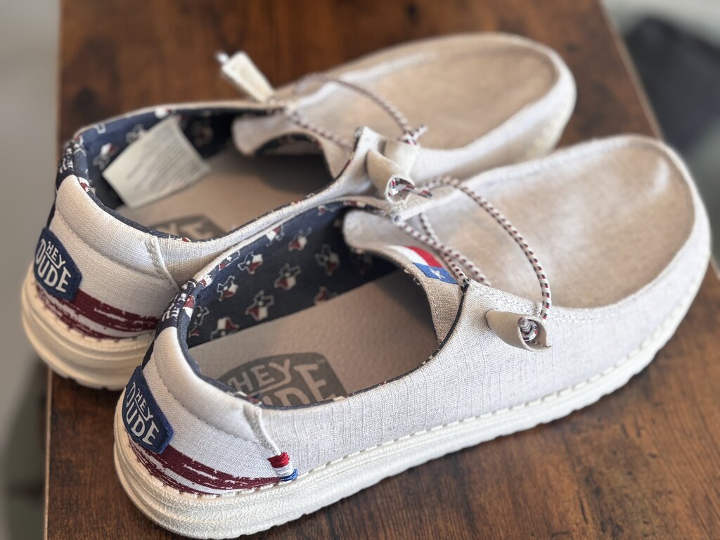 Hey Dude Shoes American Flag detail