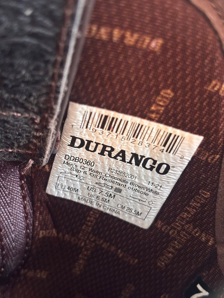 Durango Men's 12" Western Chocolate Brown Cowboy Boots