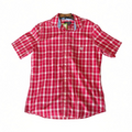 Chaps Men's Red Plaid Short Sleeve Shirt