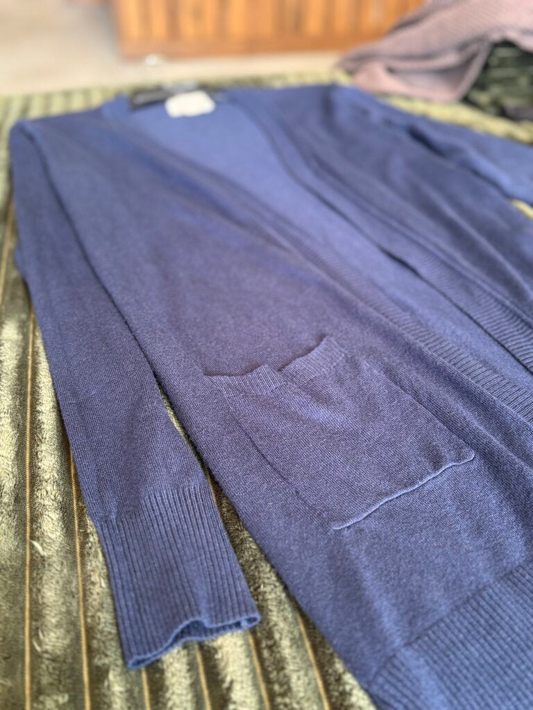 Navy Open Cardigan