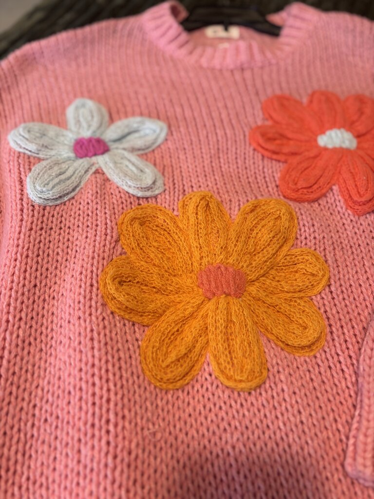 Chunky Floral Sweater