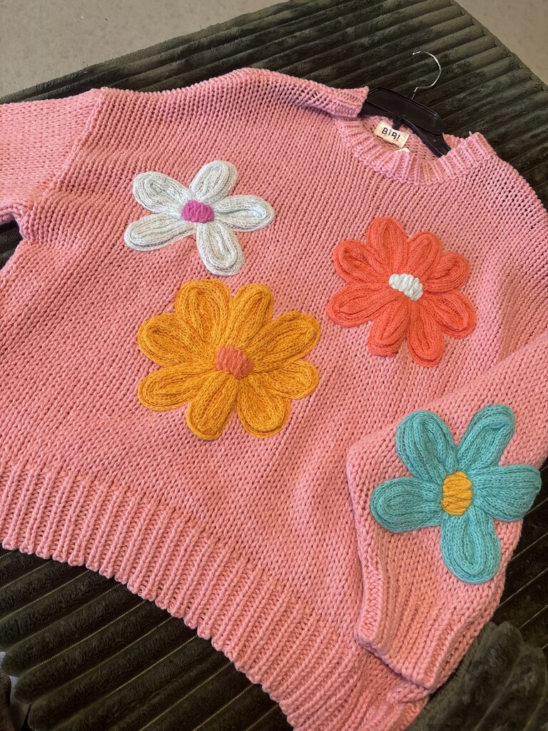 Chunky Floral Sweater