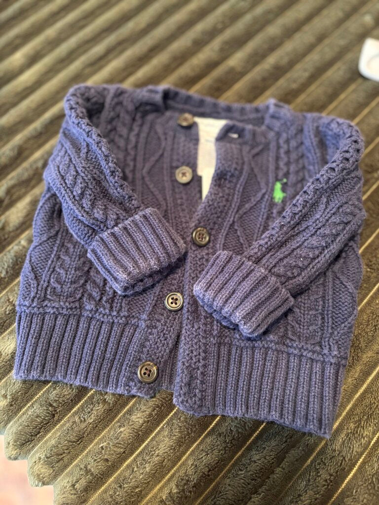 Infant 3Month Ralph Lauren Navy Cardigan